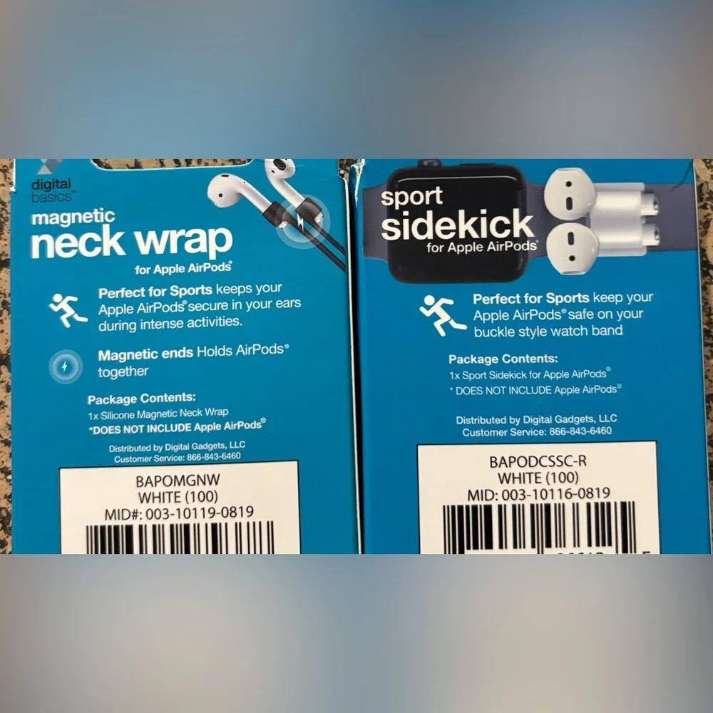 Magnetic Neck Wrap and Sport Sidekick for Apple AirPods